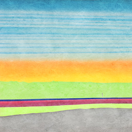 Abstract impressionism. Landscape. Modern painting. Hand-drawn illustration.の写真素材