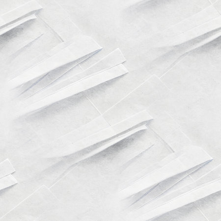 Seamless pattern of white crumpled paper. digital illustration