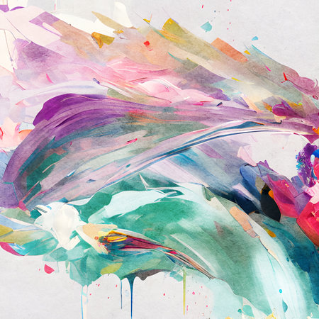 Multi-color Abstract background. Acrylic painting. Hand-drawn illustration.の写真素材