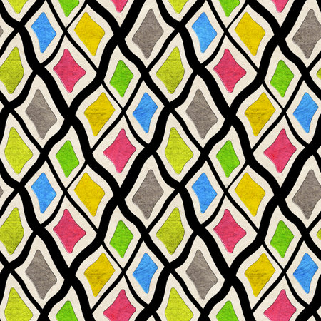 Seamless pattern with abstract drawing in the style of doodle. hand-drawn illustration.の写真素材