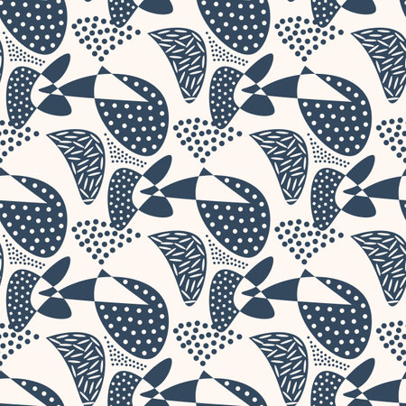 Black and white pattern with doodle style. vector illustration.のイラスト素材