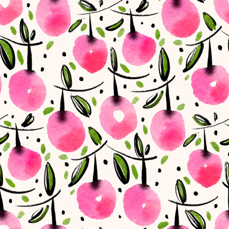 Seamless pattern with bright spring flowers. Digital painting.