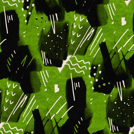 Abstract seamless pattern with watercolor spots. Hand-drawn illustration.の写真素材