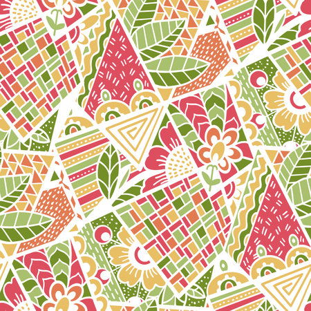 Seamless pattern with a simple abstract drawing. Vector illustration.のイラスト素材