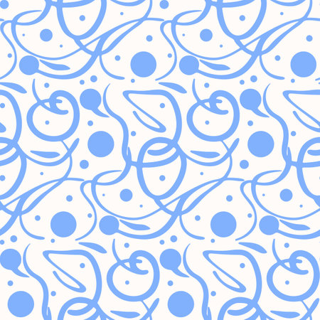 Monochrome Seamless pattern with a simple abstract drawing. vector illustration.のイラスト素材
