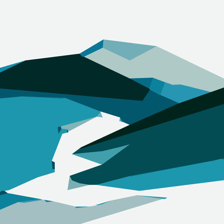 Abstract mountain landscape. low polygonal illustration. vectorのイラスト素材