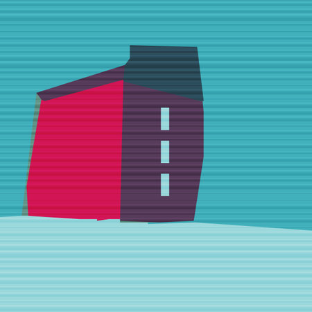 abstract landscape. Vector polygonal illustration with space for text.のイラスト素材