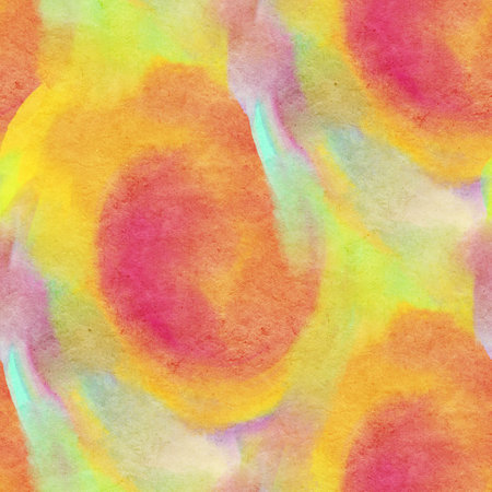 Abstract seamless pattern with watercolor spots. Hand-drawn illustration.の写真素材