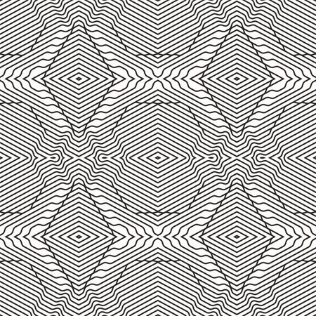 Black and white seamless pattern with arabesques in a retro style. Vector illustrationのイラスト素材