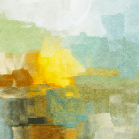 Autumn landscape. Pastel drawing. Hand-drawn illustration.の写真素材