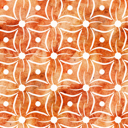 Abstract seamless pattern with watercolor drawing in doodle style. Drawing watercolor and ink.の写真素材