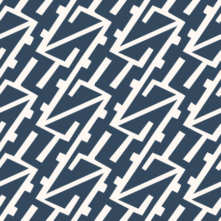 Monochrome Seamless pattern with a simple abstract drawing. vector illustration.のイラスト素材