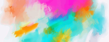 Multi-color Abstract background. Acrylic painting. Hand-drawn illustration. Vectorのイラスト素材