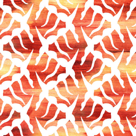 Abstract seamless pattern with watercolor drawing in doodle style. Drawing watercolor and ink.の写真素材