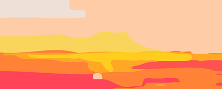 Abstract impressionism. Landscape. Modern painting. Hand-drawn illustration. Vectorのイラスト素材