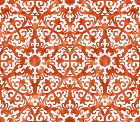 Seamless pattern with stylized ethnic pattern. Hand-drawn illustration.