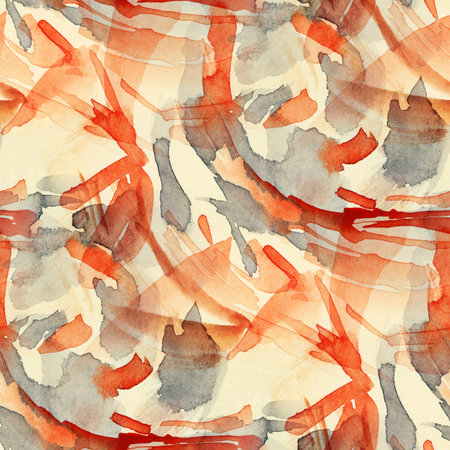Abstract seamless pattern with watercolor spots. Hand-drawn illustration.の写真素材