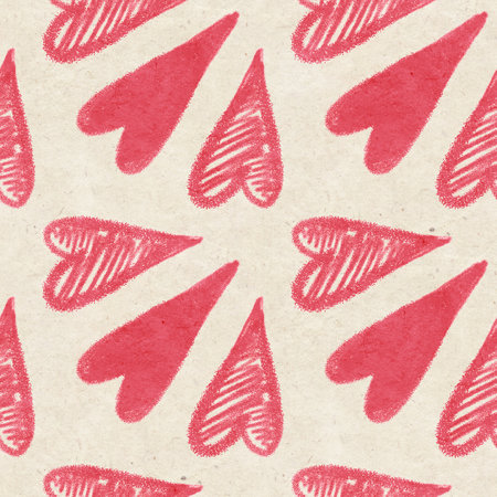 Seamless pattern with hearts in doodle style. hand-drawn illustration.
