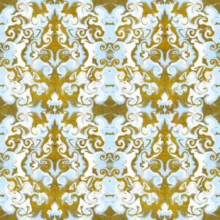 Seamless pattern with stylized ethnic pattern. Hand-drawn illustration.