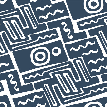 Seamless pattern with a simple abstract drawing. Vector illustration.