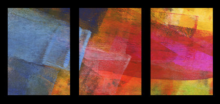 Multi-color Abstract background. Acrylic painting. Hand-drawn illustration.の写真素材