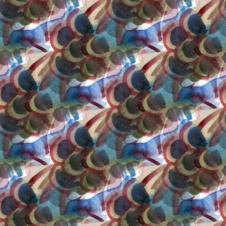 Abstract seamless pattern with watercolor spots. Hand-drawn illustration.の写真素材