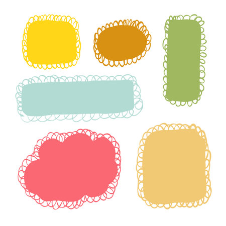 A set of elements for design. Vector backgrounds waiting for the location of text and illustrations.のイラスト素材