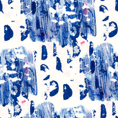 Abstract seamless pattern with acrylic painting. Hand-drawn illustration.の写真素材