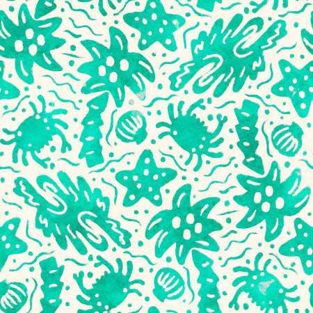 Retro tropics seamless pattern for textile design. Digital illustration.