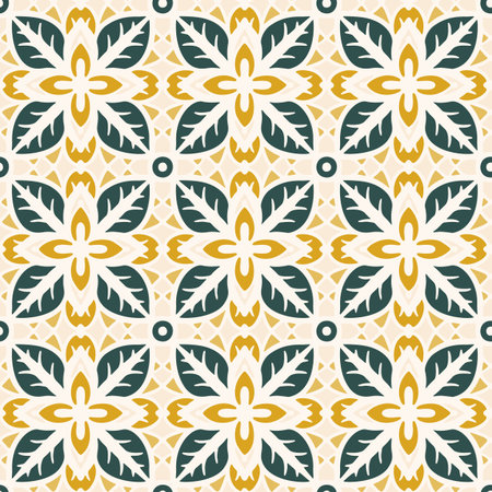 Seamless pattern with arabesques in retro style. Vector illustration.のイラスト素材