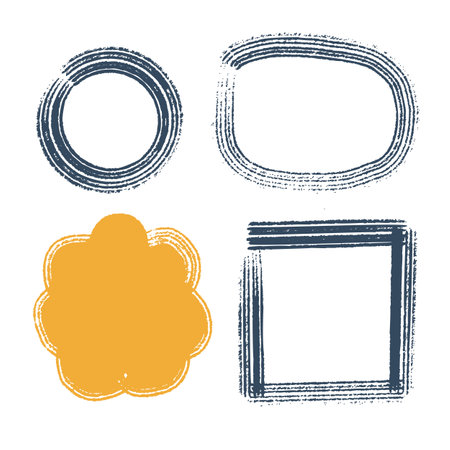 A set of simple design frames. Vector illustration.のイラスト素材