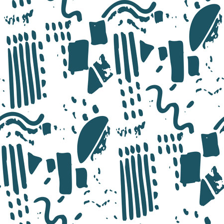 Seamless pattern with a simple abstract drawing. Vector illustration.のイラスト素材