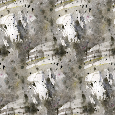 Seamless background with grunge style. Monochrome ink drawing. Hand-drawn illustration.の写真素材