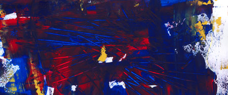 Multi-color Abstract background. Acrylic painting. Hand-drawn illustration.の写真素材