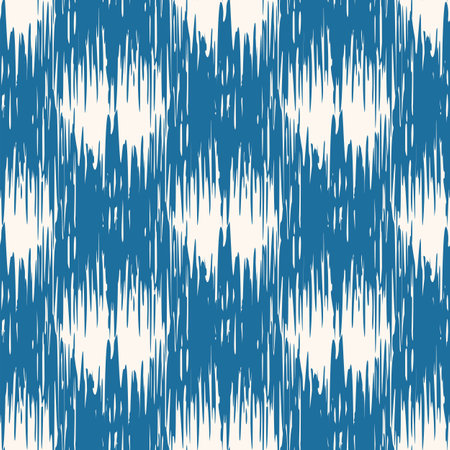 Seamless Ikat Pattern. Abstract background for textile design, wallpaper, surface textures, wrapping paper.のイラスト素材