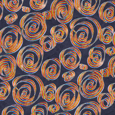 Abstract seamless pattern in doodle style. Digital illustration.の写真素材
