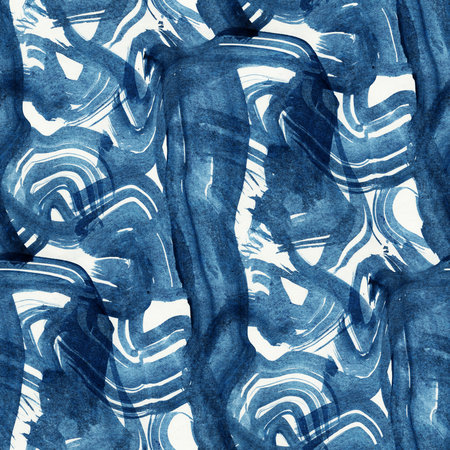 Abstract seamless pattern with watercolor spots. Hand-drawn illustration.の写真素材