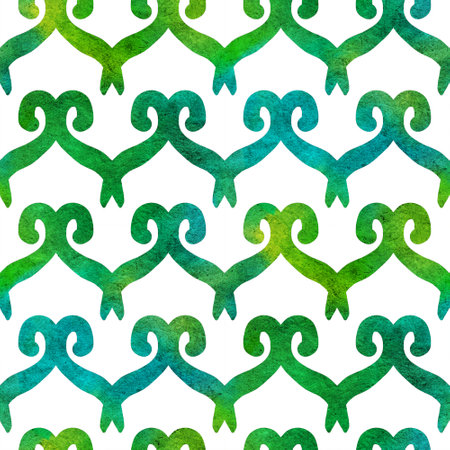 Abstract seamless pattern with watercolor drawing in doodle style. Drawing watercolor and ink.の写真素材