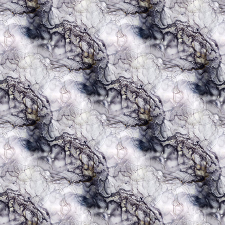 Light abstract background with transparent alcohol ink spots. Seamless pattern. Hand-drawn illustration.の写真素材