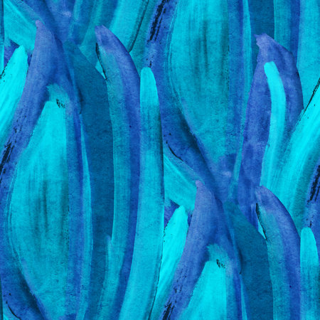 Abstract seamless pattern with acrylic painting. Hand-drawn illustration.の写真素材