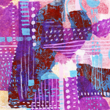 Abstract background. Mixed media and collage. Hand-drawn illustration.の写真素材