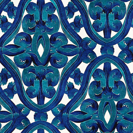 Seamless pattern with stylized ethnic pattern. Hand-drawn illustration.