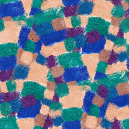Abstract seamless pattern with drawing in doodle style. Digital illustration.の写真素材