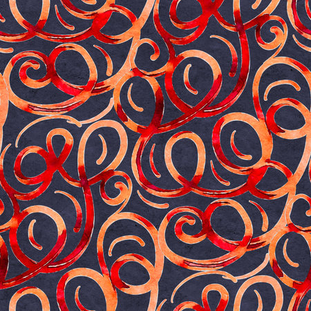 Abstract seamless pattern with drawing in doodle style. Digital illustration.の写真素材