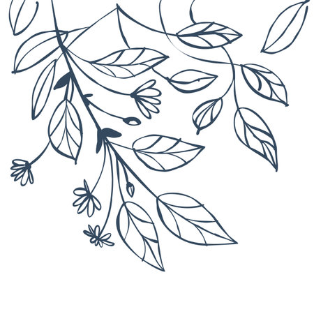 Flowers in the old style. Monochrome vector illustration.のイラスト素材