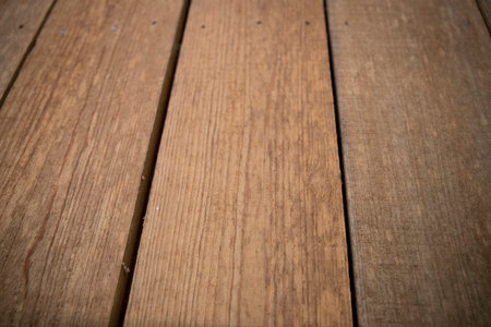 close up, angled view, tan fence slats, wood grain
