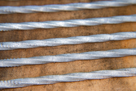 long grey gray galvanized nails spiral 20d 20 penny nails used for flooring and decking