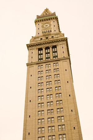 Customs House tower clock, Boston, Massachusetts, USAの写真素材