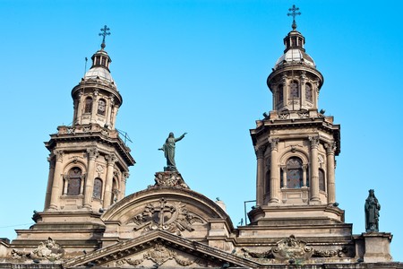 The Cathedral of Santiago de Chileの写真素材