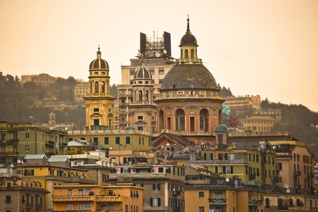 Old buildings at Genua, Italy, Europeの写真素材